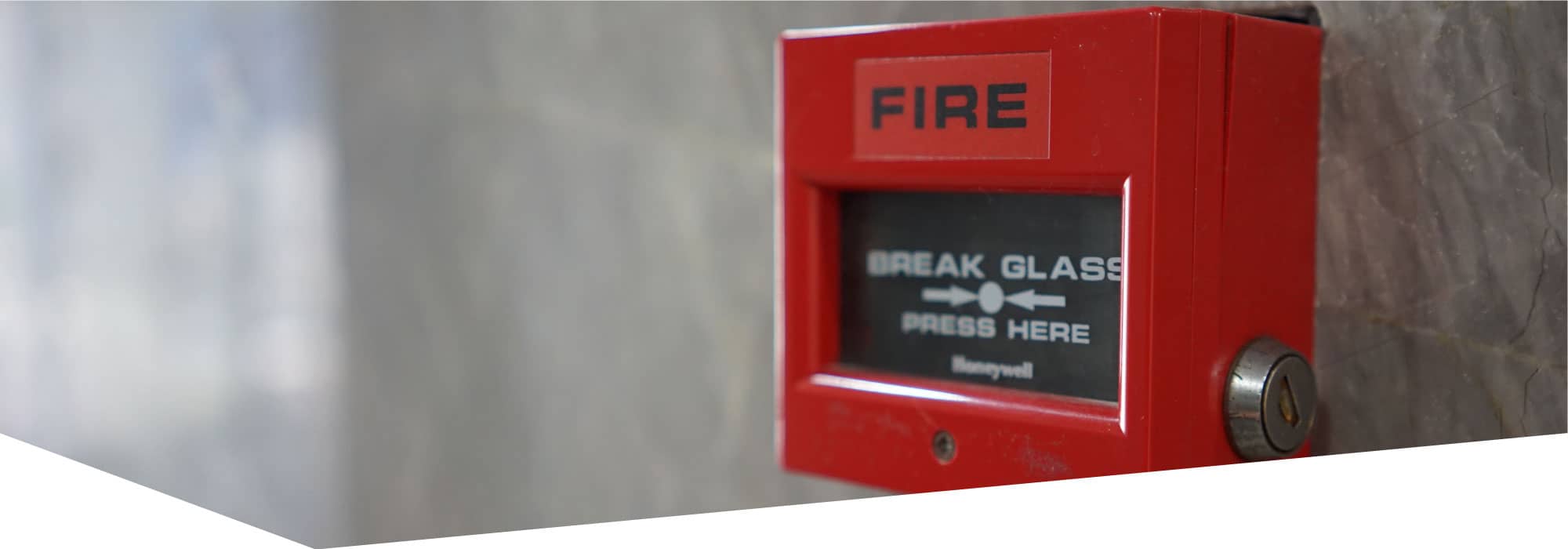 Fire alarm on wall